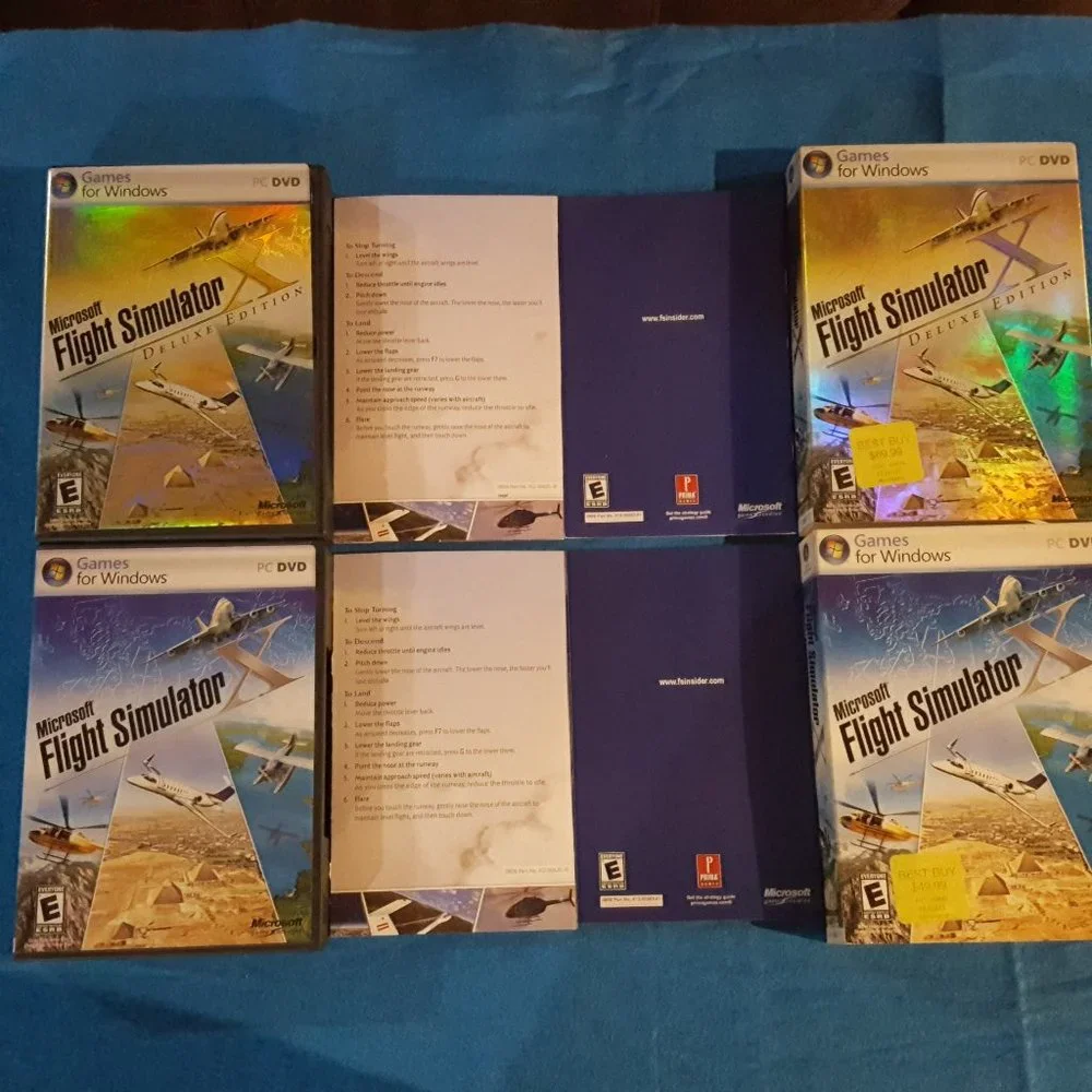 NWT Microsoft Flight Simulator X and X Deluxe Edition